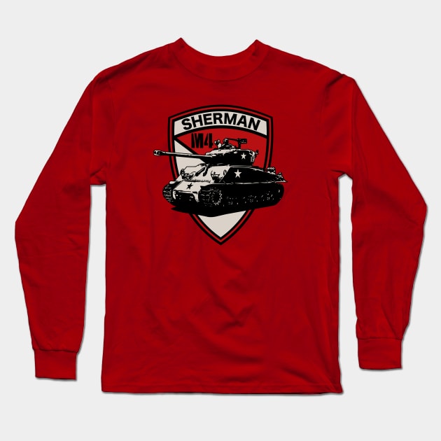 M4 Sherman Tank Long Sleeve T-Shirt by TCP